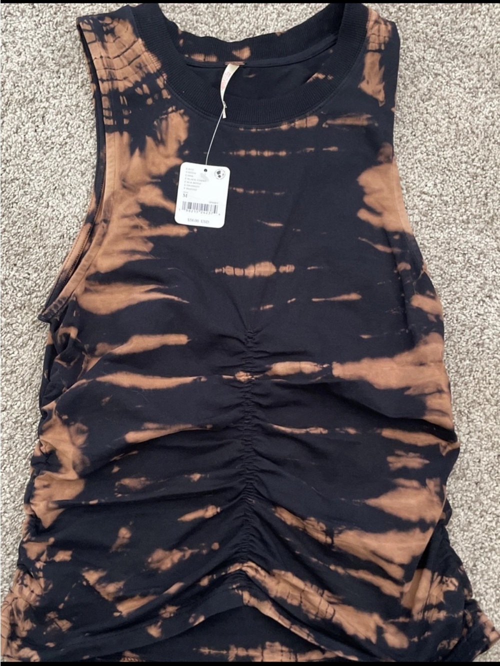 NWT FREE PEOPLE RUCHED TANK SZ M